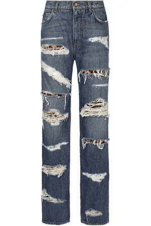 Dolce & Gabbana Distressed-effect straight-leg jeans