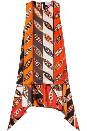 Puccini Graphic-print sleeveless blouse