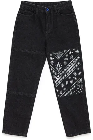 MARCELO BURLON Bandana Insert straight-leg jeans