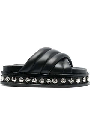TOGA PULLA Studded 50mm leather slides