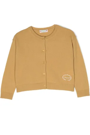 BONPOINT Logo-embroidered cashmere cardigan