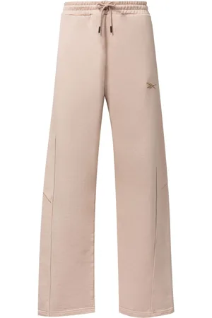 Reebok Wide-leg cotton track pants