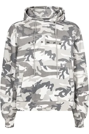 STAMPD Camouflage-print patchwork hoodie