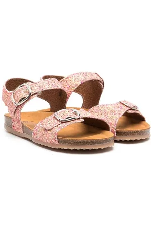 PèPè Glitter-detail buckled sandals