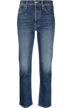 Mother High-rise cropped skinny jeans