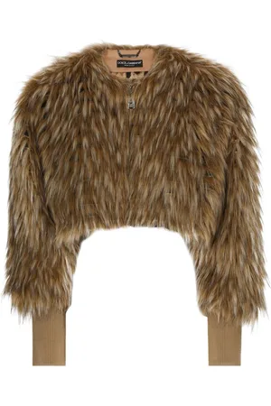Dolce & Gabbana Faux-fur cropped jacket