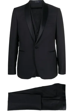 TAGLIATORE Single-breasted virgin wool-silk suit