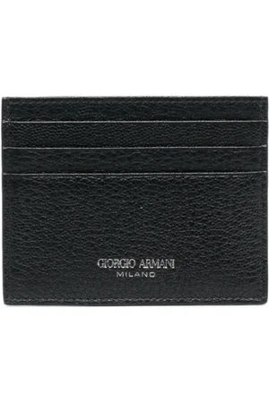 Giorgio Armani Grained-textured leather card holder
