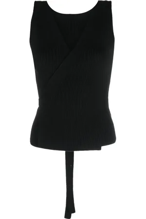 Patou Ribbed-knit wrap top