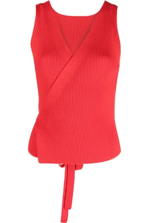 Patou Ribbed-knit wrap top