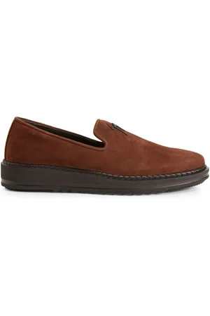 Giuseppe Zanotti Klaus logo-plaque suede loafers