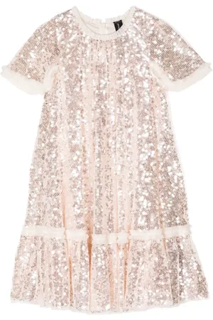 Needle & Thread Sequin-embelished recycled polyester dress