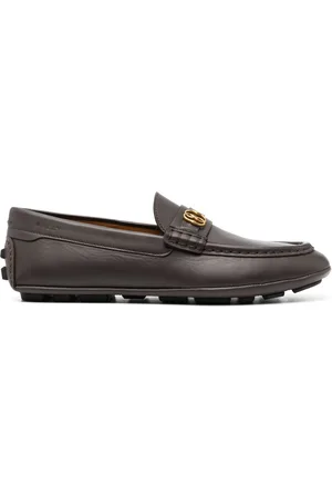 Bally Logo-plaque leather moccasins