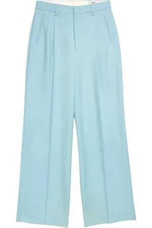 Ami Pleated long-length wool trousers