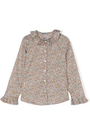 Il gufo Floral-print cotton blouse