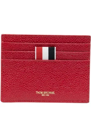 Thom Browne Pebbled-leather card holder
