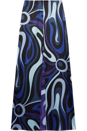 Puccini Marmo-print maxi skirt