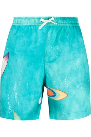BLUE SKY INN Graphic-print drawstring swim shorts