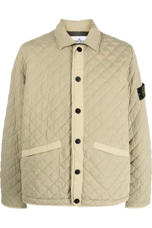 Stone Island Quilted press-stud fastening bomber jacket
