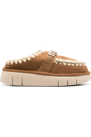 Mou Logo-plaque chunky slippers