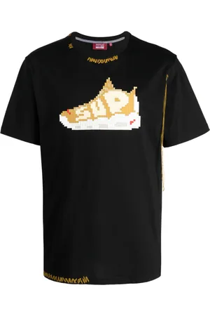 MOSTLY HEARD RARELY SEEN Detail-appliqu?? decorative-stitching cotton T-shirt