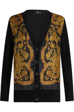 Etro Paisley-print panelled cardigan