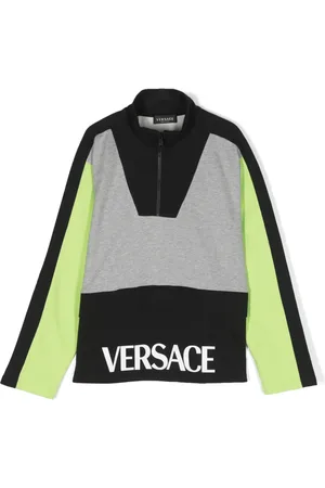 VERSACE Colour-block cotton T-shirt