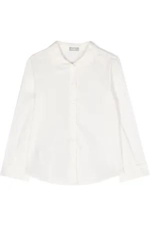 Il gufo Scallop-collar cotton shirt