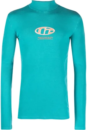 MARTINE ROSE Logo-print high-neck jumper