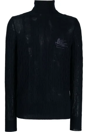 Etro Roll-neck cashmere cable-knit jumper