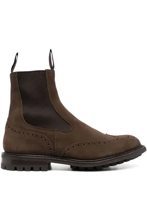 TRICKERS Flint brogue-detail suede boots