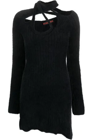 OTTOLINGER Brushed cut-out asymmetric minidress