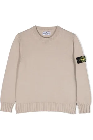 Stone Island Compass-patch cotton-blend jumper