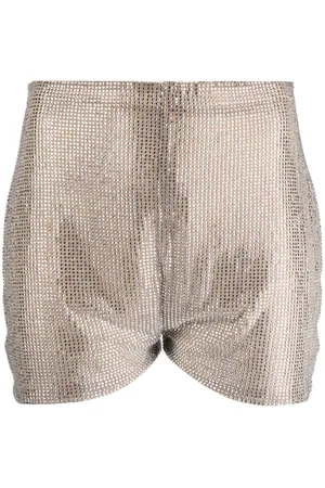GIUSEPPE DI MORABITO Rhinestone-embellished high-waist shorts