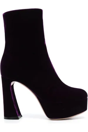 Gianvito Rossi 110mm velvet platform boots