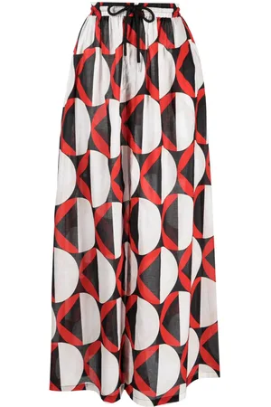 Cynthia Rowley Graphic-print high-waist skirt