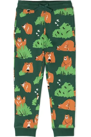 Stella McCartney Bear-print cotton trousers