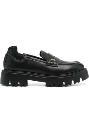 Nº21 Logo-plaque leather loafers