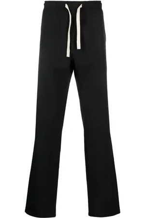Palm Angels Monogram-embroidered straight-leg trousers
