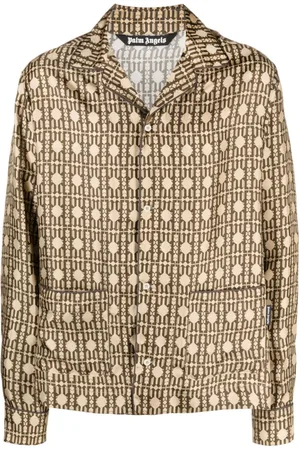 Palm Angels Monogram-print silk shirt