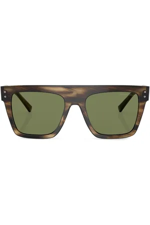 Giorgio Armani Tortoiseshell-effect square-frame sunglasses
