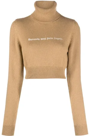 Palm Angels Sunsets embroidered cropped jumper