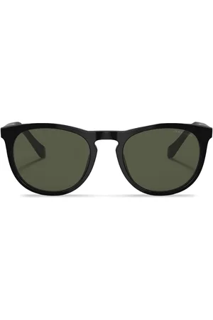 Giorgio Armani Logo-print round-frame sunglasses