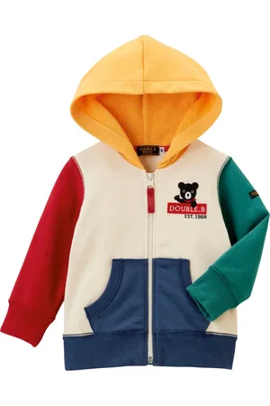 Miki House Logo-patch zip-up hoodie