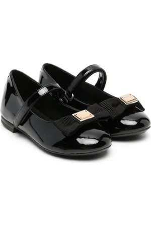Dolce & Gabbana Logo-plaque leather ballerina shoes