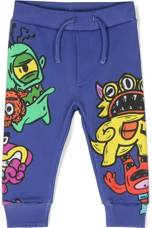 Dsquared2 Graphic-print cotton track trousers