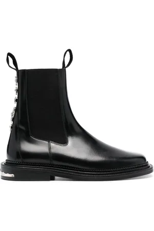 TOGA VIRILIS Stud-embellished leather ankle boots
