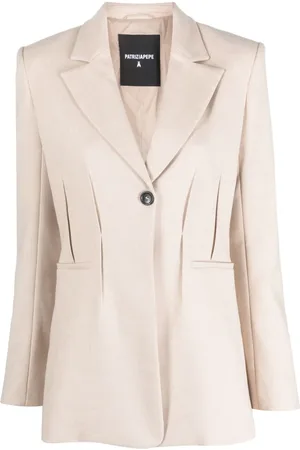Patrizia Pepe Single-breasted canvas blazer