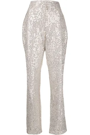 Saiid Kobeisy Sequin-embellished straight-leg trousers
