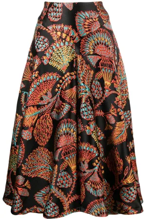 La DoubleJ Milano jacquard midi skirt